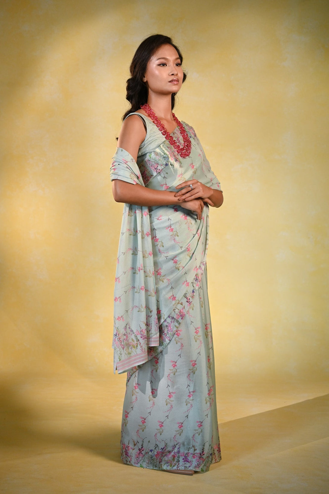 Buy-Dream Veils - Crepe Saree-Cyahi-Online