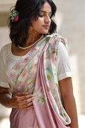 Buy-Mauve Joys - Satin Saree-Cyahi-Online