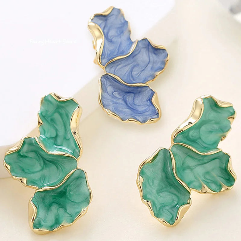 Flora - Enamel Petal Earrings