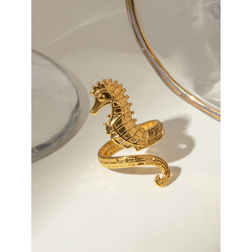 Seahorse - 18K Gold Plated Ring